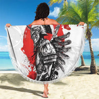 Polish Winged Hussar Beach Blanket Grunge Style