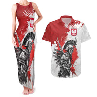 Polish Winged Hussar Couples Matching Tank Maxi Dress and Hawaiian Shirt Grunge Style