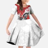 Polish Winged Hussar Family Matching Off Shoulder Maxi Dress and Hawaiian Shirt Grunge Style