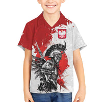 Polish Winged Hussar Family Matching Puletasi and Hawaiian Shirt Grunge Style