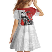 Polish Winged Hussar Family Matching Short Sleeve Bodycon Dress and Hawaiian Shirt Grunge Style