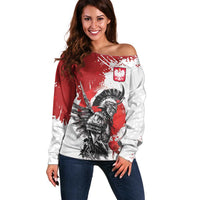 Polish Winged Hussar Off Shoulder Sweater Grunge Style