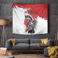 Polish Winged Hussar Tapestry Grunge Style