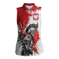 Polish Winged Hussar Women Sleeveless Polo Shirt Grunge Style