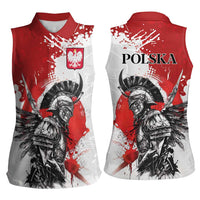 Polish Winged Hussar Women Sleeveless Polo Shirt Grunge Style