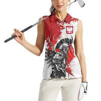 Polish Winged Hussar Women Sleeveless Polo Shirt Grunge Style
