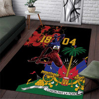Haiti Negre Marron Area Rug Libete Egalite Fratenite
