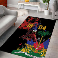 Haiti Negre Marron Area Rug Libete Egalite Fratenite