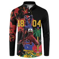 Haiti Negre Marron Button Sweatshirt Libete Egalite Fratenite