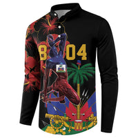 Haiti Negre Marron Button Sweatshirt Libete Egalite Fratenite