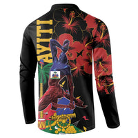 Haiti Negre Marron Button Sweatshirt Libete Egalite Fratenite