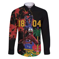 Haiti Negre Marron Family Matching Off The Shoulder Long Sleeve Dress and Hawaiian Shirt Libete Egalite Fratenite