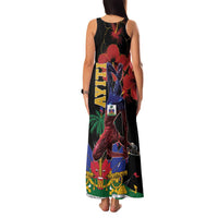 Haiti Negre Marron Family Matching Tank Maxi Dress and Hawaiian Shirt Libete Egalite Fratenite