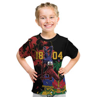 Haiti Negre Marron Kid T Shirt Libete Egalite Fratenite