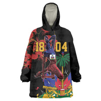 Haiti Negre Marron Wearable Blanket Hoodie Libete Egalite Fratenite