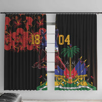 Haiti Negre Marron Window Curtain Libete Egalite Fratenite
