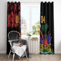 Haiti Negre Marron Window Curtain Libete Egalite Fratenite