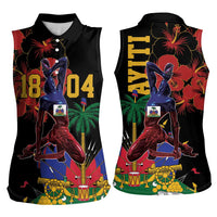 Haiti Negre Marron Women Sleeveless Polo Shirt Libete Egalite Fratenite