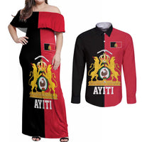First Empire of Haiti 1804 –1806 Couples Matching Off Shoulder Maxi Dress and Long Sleeve Button Shirt Liberte ou la Mort!