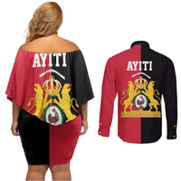 First Empire of Haiti 1804 –1806 Couples Matching Off Shoulder Short Dress and Long Sleeve Button Shirt Liberte ou la Mort!