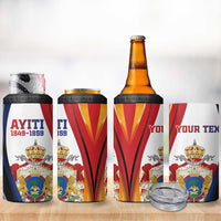 Personalized Second Empire of Haiti 1849-1859 4 in 1 Can Cooler Tumbler Dieu Ma Patrie Et Mon Epee