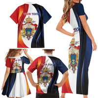 Personalized Second Empire of Haiti 1849-1859 Family Matching Short Sleeve Bodycon Dress and Hawaiian Shirt Dieu Ma Patrie Et Mon Epee