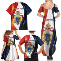 Personalized Second Empire of Haiti 1849-1859 Family Matching Summer Maxi Dress and Hawaiian Shirt Dieu Ma Patrie Et Mon Epee