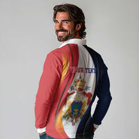 Personalized Second Empire of Haiti 1849-1859 Long Sleeve Polo Shirt Dieu Ma Patrie Et Mon Epee
