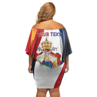 Personalized Second Empire of Haiti 1849-1859 Off Shoulder Short Dress Dieu Ma Patrie Et Mon Epee