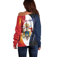 Personalized Second Empire of Haiti 1849-1859 Off Shoulder Sweater Dieu Ma Patrie Et Mon Epee