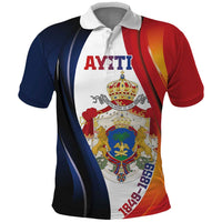 Personalized Second Empire of Haiti 1849-1859 Polo Shirt Dieu Ma Patrie Et Mon Epee
