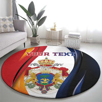 Personalized Second Empire of Haiti 1849-1859 Round Carpet Dieu Ma Patrie Et Mon Epee