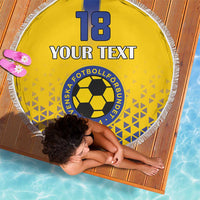 Custom Sweden Football Beach Blanket Sveriges herrlandslag i fotboll
