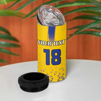 Custom Sweden Football 4 in 1 Can Cooler Tumbler Sveriges herrlandslag i fotboll