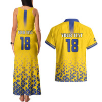 Custom Sweden Football Couples Matching Tank Maxi Dress and Hawaiian Shirt Sveriges herrlandslag i fotboll