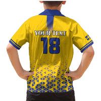 Custom Sweden Football Family Matching Mermaid Dress and Hawaiian Shirt Sveriges herrlandslag i fotboll