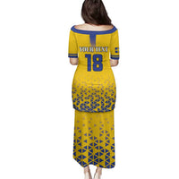 Custom Sweden Football Family Matching Puletasi and Hawaiian Shirt Sveriges herrlandslag i fotboll