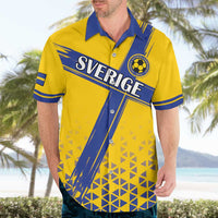 Custom Sweden Football Hawaiian Shirt Sveriges herrlandslag i fotboll