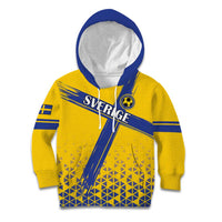 Custom Sweden Football Kid Hoodie Sveriges herrlandslag i fotboll