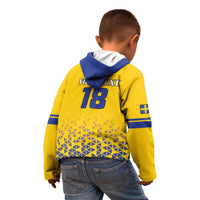 Custom Sweden Football Kid Hoodie Sveriges herrlandslag i fotboll