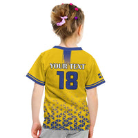 Custom Sweden Football Kid T Shirt Sveriges herrlandslag i fotboll