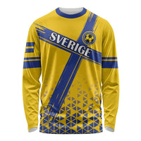 Custom Sweden Football Long Sleeve Shirt Sveriges herrlandslag i fotboll