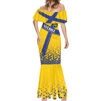 Custom Sweden Football Mermaid Dress Sveriges herrlandslag i fotboll