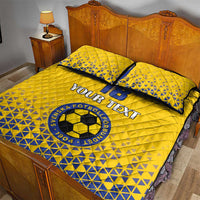 Custom Sweden Football Quilt Bed Set Sveriges herrlandslag i fotboll