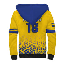 Custom Sweden Football Sherpa Hoodie Sveriges herrlandslag i fotboll