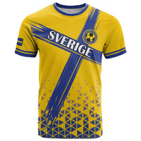 Custom Sweden Football T Shirt Sveriges herrlandslag i fotboll