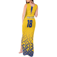 Custom Sweden Football Tank Maxi Dress Sveriges herrlandslag i fotboll