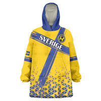 Custom Sweden Football Wearable Blanket Hoodie Sveriges herrlandslag i fotboll