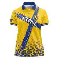 Custom Sweden Football Women Polo Shirt Sveriges herrlandslag i fotboll