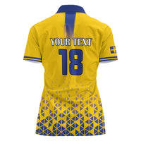 Custom Sweden Football Women Polo Shirt Sveriges herrlandslag i fotboll